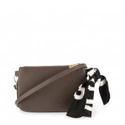 Pre Owned Love Moschino Grey Leather Scarf Crossbody Bag