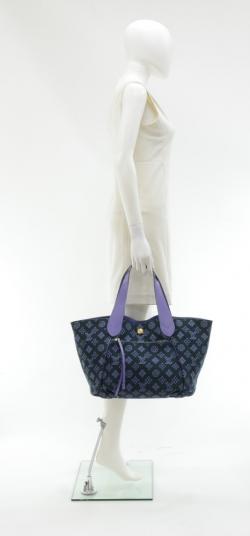 Pre Owned Louis Vuitton Marine Canvas Cabas Ipanema PM Bag