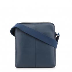 Pre Owned Piquadro Navy Blue Leather Messenger Bag
