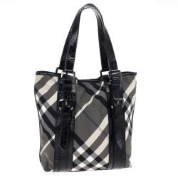 مملوكة مسبقًا Burberry Lowry Check Tote