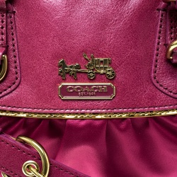Coach Pink Satin Mini Amanda Satchel