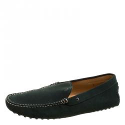 Shoes Men New And Lc Tod S Pine Green Suede Moccasins Size 43