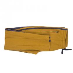 Pre Owned بدلة رياضية دولتشي أند غابانا مخطط مغاير تريكو قطن أصفر مسطردة L