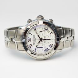Pre Owned Raymond Weil White Stainless Steel Parsifal Men's Wristwatch 42MM