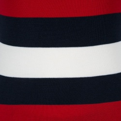 Gucci Red Stripe Detail Ruffled Sleeve Knit Top M