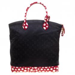 مملوكة مسبقًا Louis Vuitton Black Monogram Nylon Yayoi Kusama Lock It MM Bag