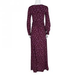 Gucci Resort'14 Multicolor Heart Printed Silk Gathered Maxi Dress S
