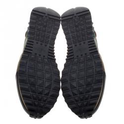 Pre Owned Valentino Multicolor Camo Butterfly Printed Rockrunner Sneakers Size 40