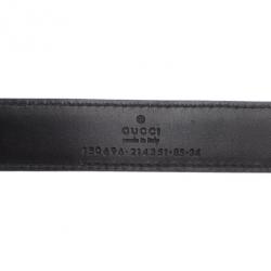 Pre Owned حزام غوتشي مزين بسلسلة GG جلد كريمي 85 سم