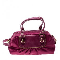 Coach Pink Satin Mini Amanda Satchel