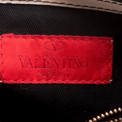 Pre Owned Valentino Beige Patent Leather Nuage Bow Tote