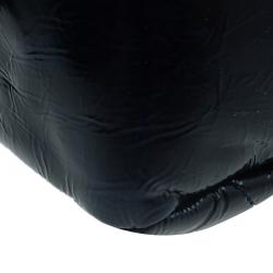 مملوكة مسبقًا Chanel Navy Blue Quilted Glazed Leather CC Logo Flap Shoulder Bag