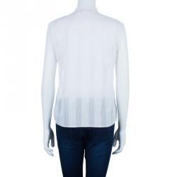 Pre Owned Chloe White Sleeveless Panelled Top M
