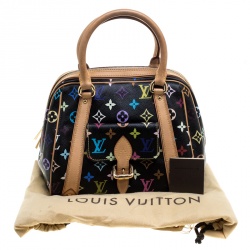 Pre Owned Louis Vuitton Black Multicolor Monogram Canvas Priscilla Bag