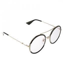 Pre Owned نظارة شمسية غوتشي مستديرة GG0061S وردية/ سوداء