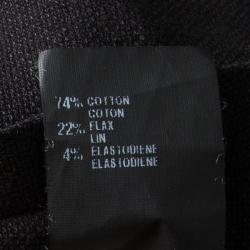 Fendi Black Cotton Double Breasted Dress Coat S
