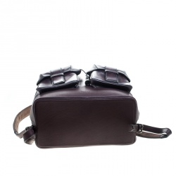 Berluti Dark Burgundy Leather Horizon Backpack 
