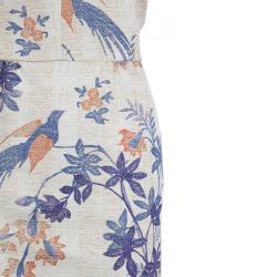 Pre Owned Tory Burch Beige Floral Print Dress M