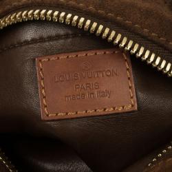 Pre Owned Louis Vuitton Limited Edition Cacao Monogram Suede Onatah Fleurs PM