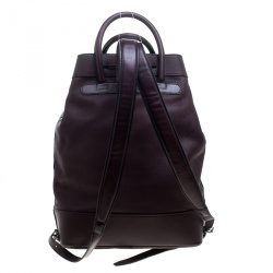 Berluti Dark Burgundy Leather Horizon Backpack 
