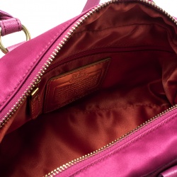 Coach Pink Satin Mini Amanda Satchel