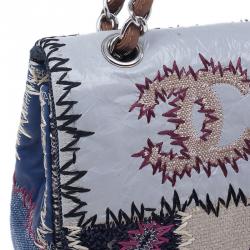 Pre Owned حقيبة شانيل باتشورك جلد متعدد الألوان جامبو كلاسيك بقلاب