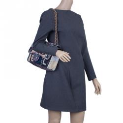 Pre Owned حقيبة شانيل باتشورك جلد متعدد الألوان جامبو كلاسيك بقلاب