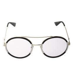 Pre Owned نظارة شمسية غوتشي مستديرة GG0061S وردية/ سوداء