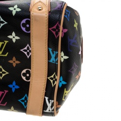 Pre Owned Louis Vuitton Black Multicolor Monogram Canvas Priscilla Bag