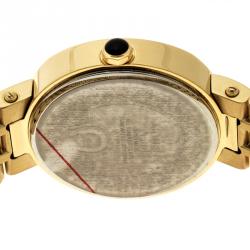 Pre Owned Aigner Brown Gold Tone Stainless Steel Prato A13212 Women's Wristwatch 32 mm