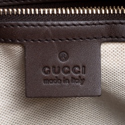 Pre Owned Gucci Brown/Beige GG Canvas Medium Vintage Web Boston Bag