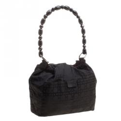 Pre Owned Dior Black Nylon Bucket Bag