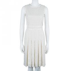 Pre Owned فستان سي اتش كارولينا هريرا كريمي M