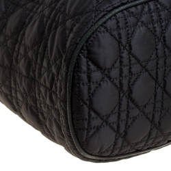 Pre Owned Dior Black Cannage Nylon Tote