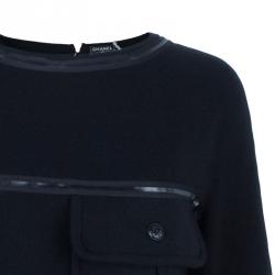 Pre Owned توب شانيل جيب زخرفي كشمير M