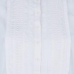 Pre Owned Chloe White Sleeveless Panelled Top M