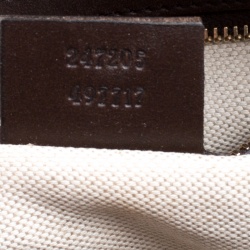 Pre Owned Gucci Brown/Beige GG Canvas Medium Vintage Web Boston Bag