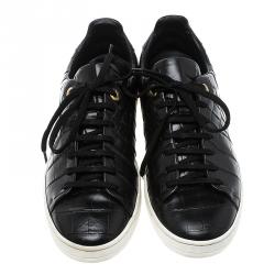 Louis Vuitton Black Croc Embossed Leather Frontrow Sneakers Size 40 Louis Vuitton | TLC