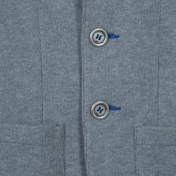 Pre Owned Armani Junior Grey Knit Notched Collar Blazer 2 Yrs