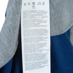 Pre Owned Armani Junior Grey Knit Notched Collar Blazer 2 Yrs