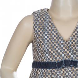 Armani Junior Grey Tweed Sleeveless Dress 6 Yrs