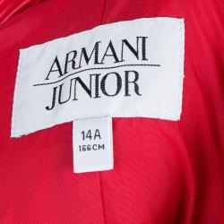 Pre Owned Armani Junior Red Quilted Down Jacket 14 yrs 