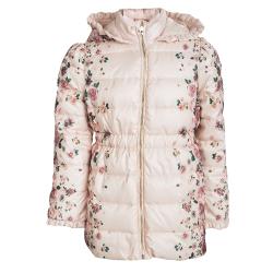 Pre Owned Armani Junior Pink Floral Printed Hooded Puffer Jacket 8 Yrs