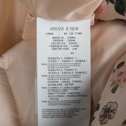 Pre Owned Armani Junior Pink Floral Printed Hooded Puffer Jacket 8 Yrs