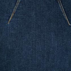 Pre Owned Armani Junior Indigo Dark Wash Denim Sleeveless Ruffle Bottom Dress 12 Yrs