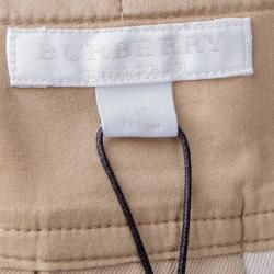 Pre Owned Burberry Children Beige Novacheck Cotton Pleated Serena Mini Skirt 12 Yrs