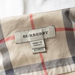 Pre Owned Burberry Beige Novacheck Long Sleeve Button Front Cotton Shirt 6 Yrs