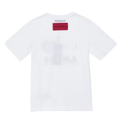 Pre Owned Dolce & Gabbana White Print Cotton T Shirt 6 Yrs