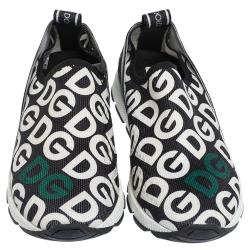 Pre Owned Dolce & Gabbana Multicolor DG Mania Print Stretch Mesh Slip On Sneakers Size IT 31 (Kids)