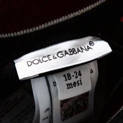 Pre Owned Dolce & Gabbana Multicolor DG Mania Print Jersey Track Pants 18-24 Months